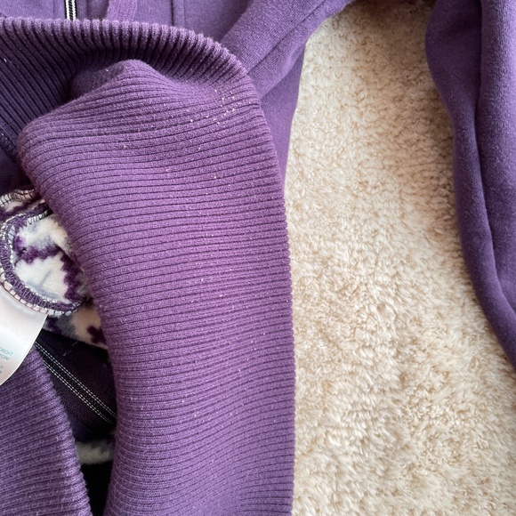 Roots Canada Paddlecreek Hoodie Womens Size S Purple Full Zip Warm Fleece Jacket - Picture 12 of 16